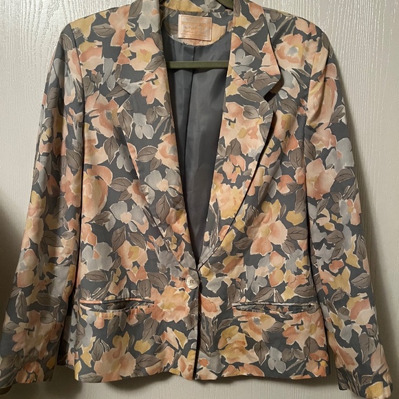 Pendleton Country Sophisticates Floral Blazer Pastel 80’s Vintage - Picture 1 of 8